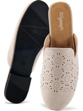 Womens Dress Mules: Backless Slip On Closed Toe Flats